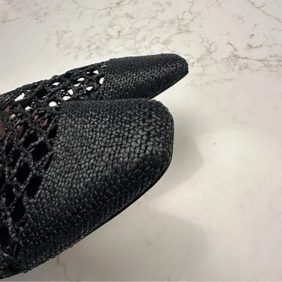 Emme Parsons Black Woven Raffia Mules Size 41 / US 10 - Picture 6 of 14